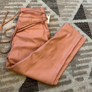 Anthropologie size 27 pleather blush pink pants by BlankNYC